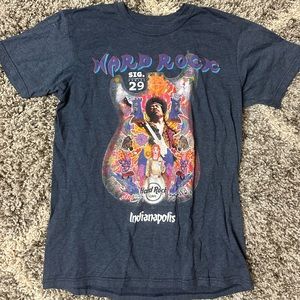 Medium Navy Hard Rock Cafe Authentic Hendrix T-shirt